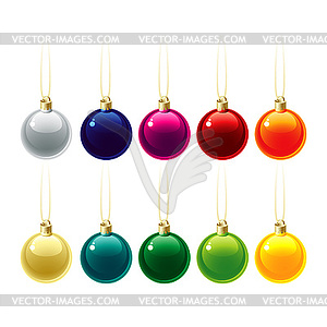 Set of Christmas decorations - vector clipart