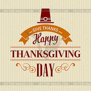 Typographic Thanksgiving Design - vector clip art