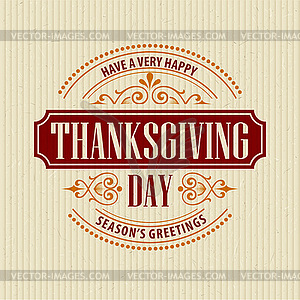 Typographic Thanksgiving Design - royalty-free vector image