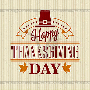 Typographic Thanksgiving Design - vector image