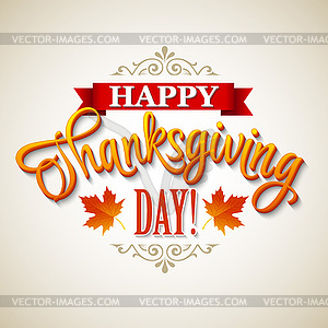 Typographic Thanksgiving Design - vector image