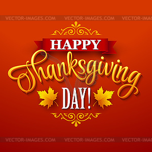 Typographic Thanksgiving Design - vector clipart