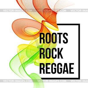 Reggae color wave poster design - vector EPS clipart