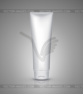 White tube mock-up for cream, tooth paste, gel, - vector clip art