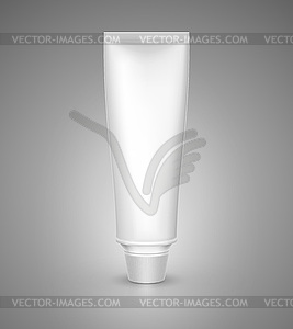 White tube mock-up for cream, tooth paste, gel, - vector EPS clipart