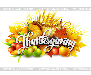 thanksgiving cornucopia clipart