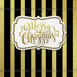 Merry Christmas. Hand lettering calligraphy - royalty-free vector image