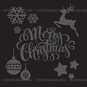 Christmas dots elements - vector clipart