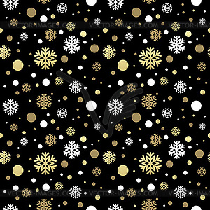 Бесшовные черный Рождественские обои с белыми и - клипарт в векторе / векторное изображение