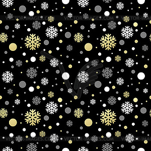 Seamless black christmas wallpaper with white and - color vector clipart