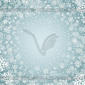 Blue background with snowflakes - vector clip art