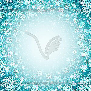 Blue background with snowflakes - vector clipart