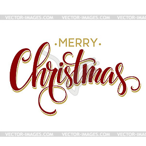 Merry Christmas Lettering Design - vector clip art