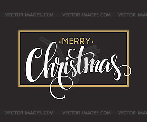 Merry Christmas Lettering Design - vector clip art