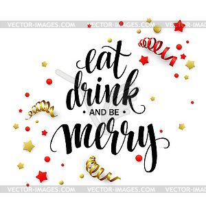 Poster Schriftzug Essen Trinken Und Frohlich Sein Royalty Free Clipart