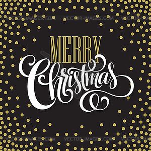 Merry Christmas lettering design - vector image