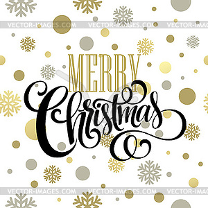 Merry Christmas lettering design - vector image