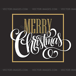 Merry Christmas Lettering Design - vector image