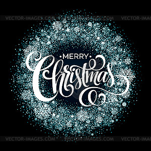 Christmas Snowflakes Wreath - vector clipart
