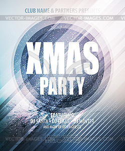 Christmas night party poster or flyer - vector clipart