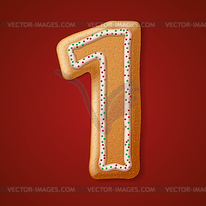 Christmas cookies numbers - vector image