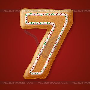 Christmas cookies numbers - stock vector clipart