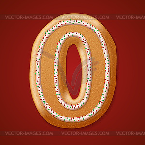 Christmas cookies numbers - vector clipart