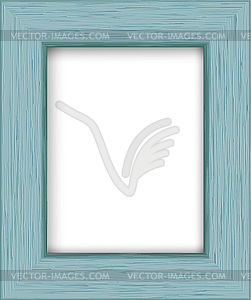 Wooden rectangular photo frame - vector clipart