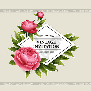 Vintage floral card. Used as greeting card for - vector image