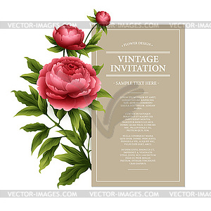 Vintage floral card. Used as greeting card for - vector EPS clipart