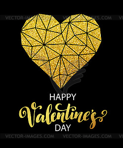 Valentines day love greeting card with geometric - vector EPS clipart