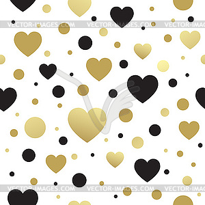 Seamless pattern with hearts - royalty-free vector image