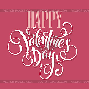 Happy Valentines Day Hand Drawing Lettering design - vector clipart