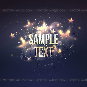 Defocused magic star background - vector image