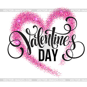 Искра блеск День Святого Валентина сердце - векторный эскиз