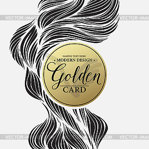 Luxury golden modern card - vector clipart