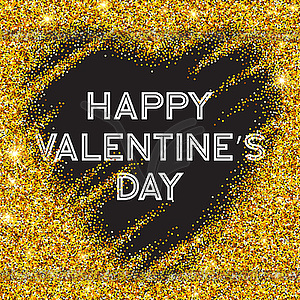 Sparkle glitter Valentines Day heart - vector clip art
