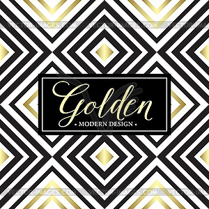 Gold geometric seamless pattern. Card template - vector clipart / vector image