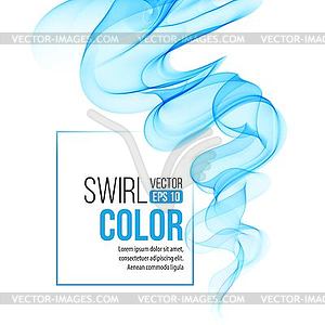 Blue swirl line abstract background - color vector clipart