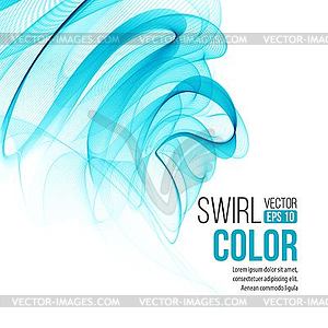 Blue swirl line abstract background - vector clip art