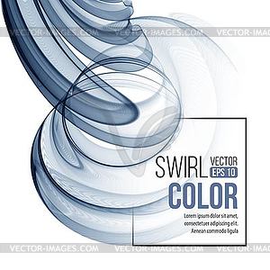 Abstract gray wavy background - vector clipart