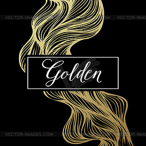 Luxury golden modern card - vector image