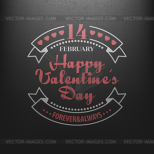 Типография Открытка С Днем Святого Валентина на - векторное изображение клипарта