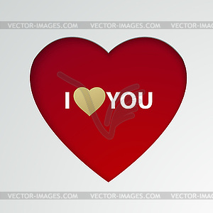 Valentine day postcard concept - vector clipart / vector image