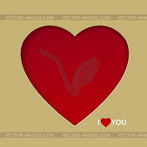 Valentine day postcard concept - vector clipart