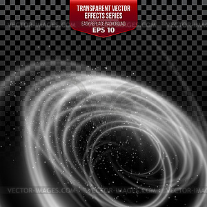 Trail with particles. Transparent effects - vector clip art