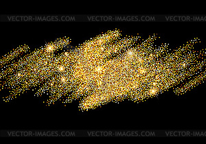 Gold Glitter Sparkles Bright Confetti background - vector clipart