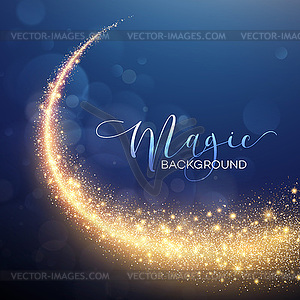 Starry Glitter Trail Background - vector clipart