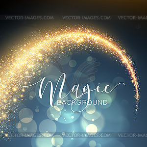 Starry Glitter Trail Background - vector image