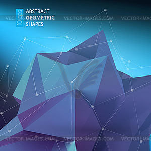 Abstract triangles space low poly - vector clipart